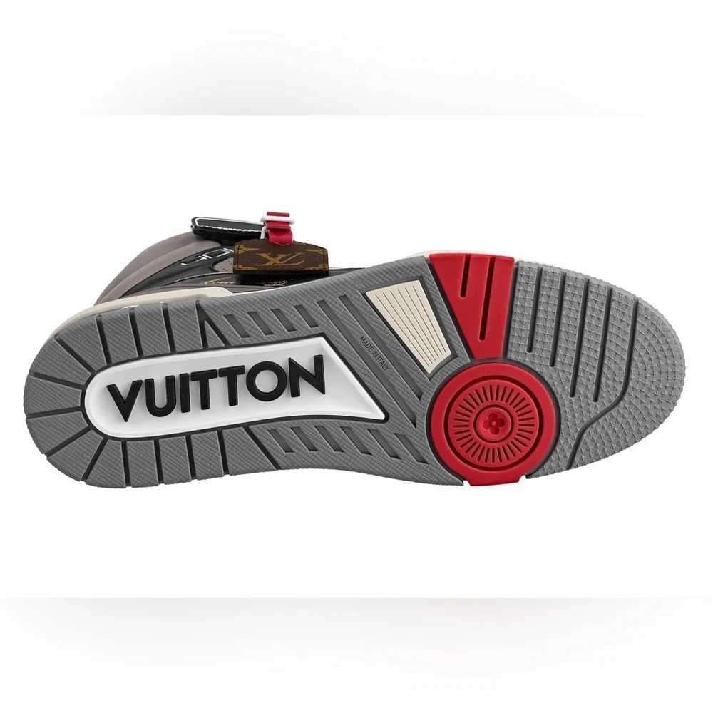 Louis Vuitton LIMITED EDITION LV Black and Gray High-Top Sneakers Virgil Abloh - Picture 8 of 16